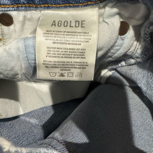 Agolde Light Blue Wilder Distressed Jeans 24 NWOT - Picture 4 of 4